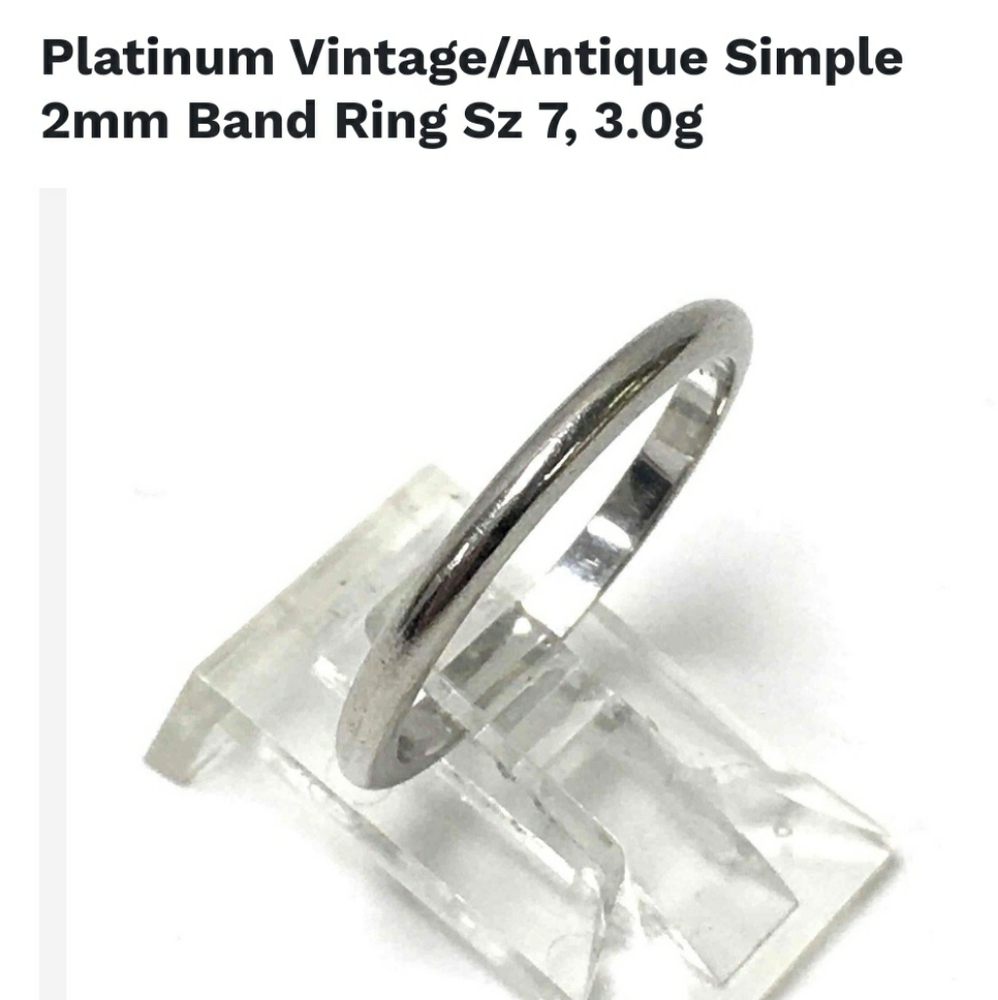 Vintage Platinum Ring Band